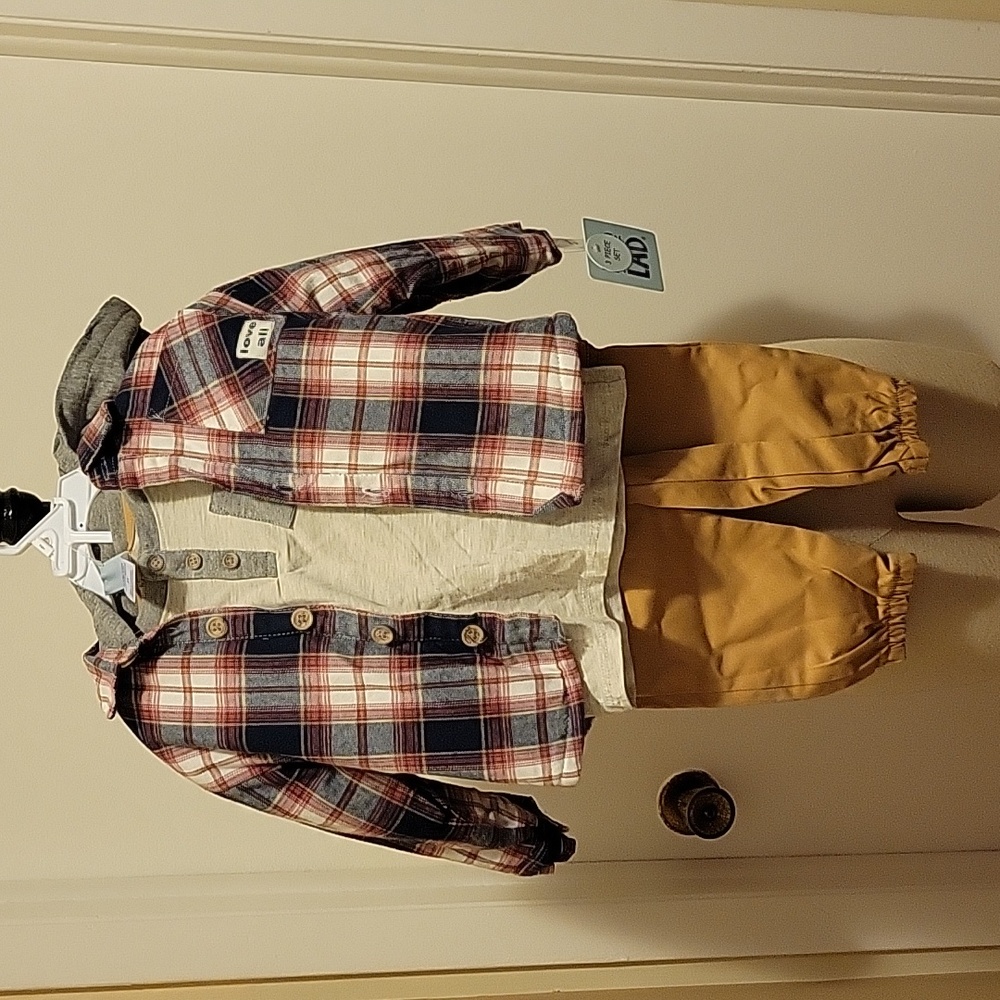 NWT: Little Lad 3 Piece Set w/ Jogger Pants, Shirt and Hooded Jacket/Shirt